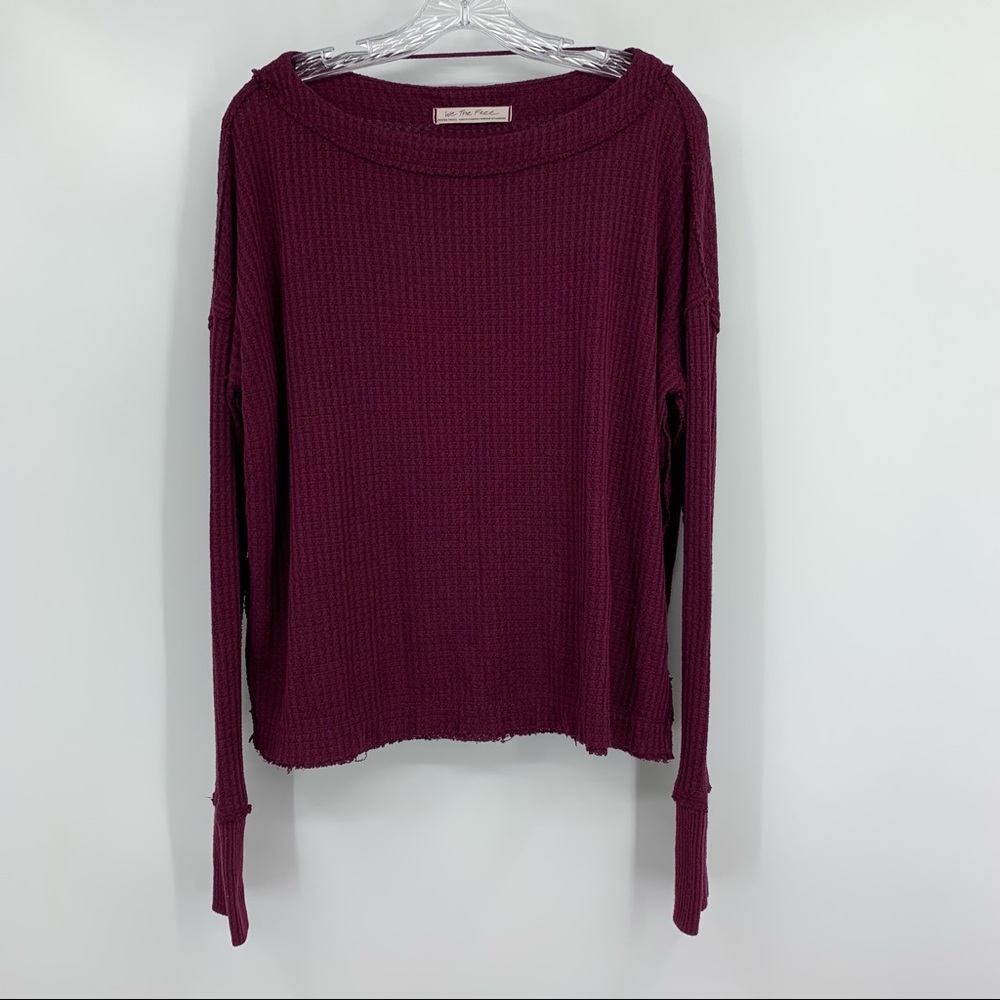Free People Tunic North Shore Burgundy Thermal Size XS (Altered length)
